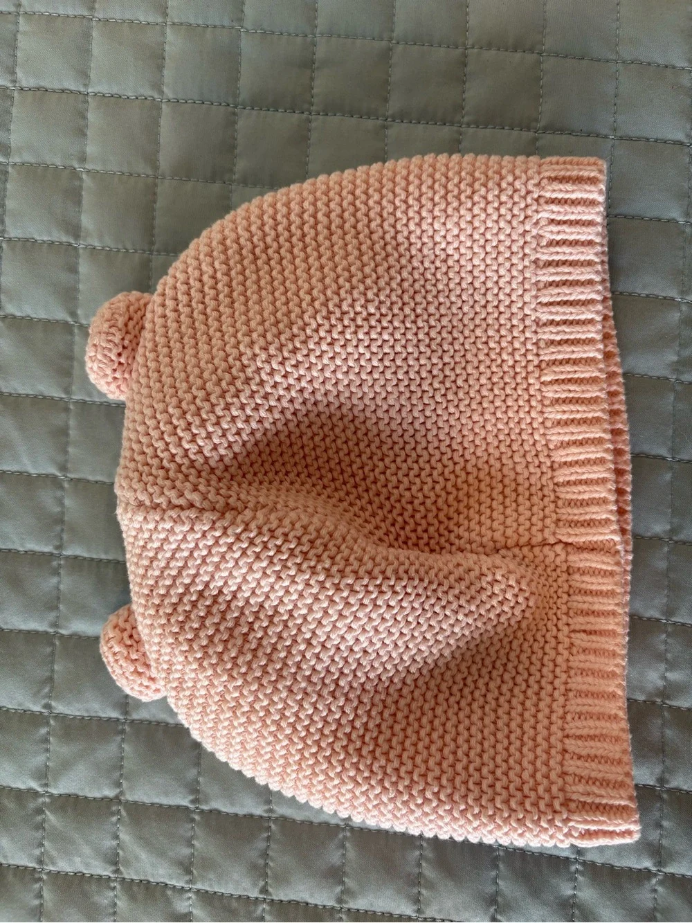 GAP soft Pink Beany 18-24m - bear ears hat baby girl